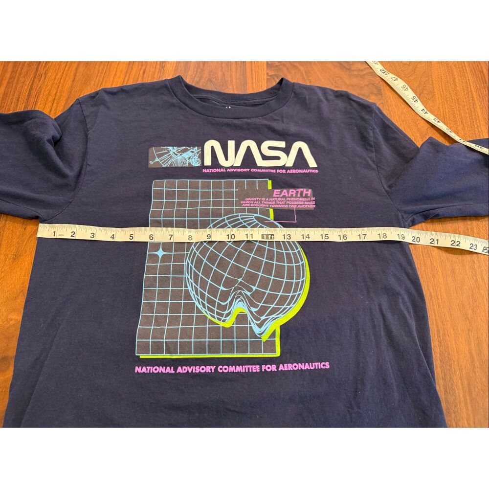 Hyper Space Boys' Navy Blue NASA 100% Cotton Long Sleeve T-Shirt Size 16 - Picture 2 of 6